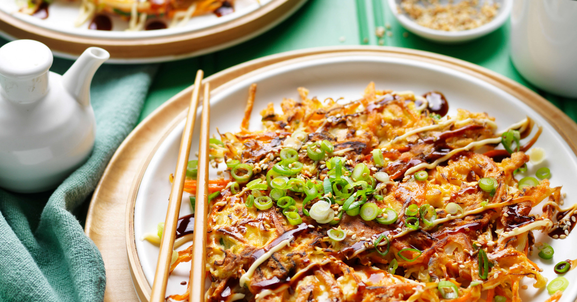 BBQ Chicken Okonomiyaki Recipe | myfoodbook